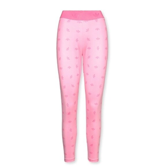 adidas Pants - Adidas Women's High Waist Allover Print Full Length Tight Fit Leggings Pink Sz M